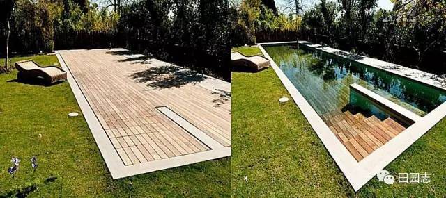 简洁明快的泳池建筑资料下载-会隐身的泳池
