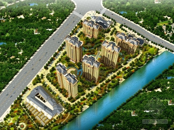 居住区2层会所平面图资料下载-[江苏]大型综合居住区规划及单体设计方案文本（知名地产公司）