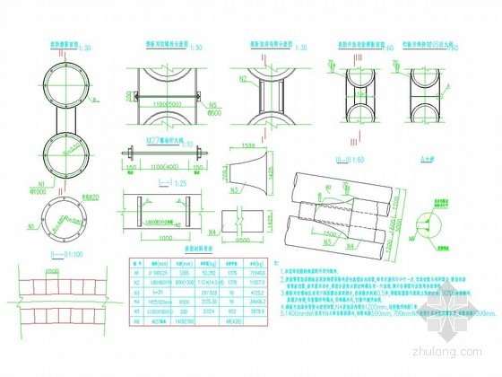 拱桥设计详图资料下载-钢管砼拱桥主桥拱肋构造设计通用详图