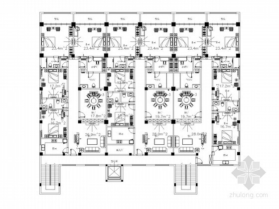 低层单元楼设计图资料下载-[课程设计]低层建筑楼空调系统初步设计图
