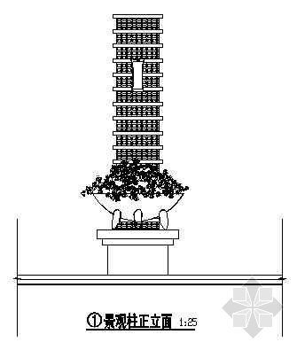 景观灯柱su模型下载资料下载-景观灯柱施工详图