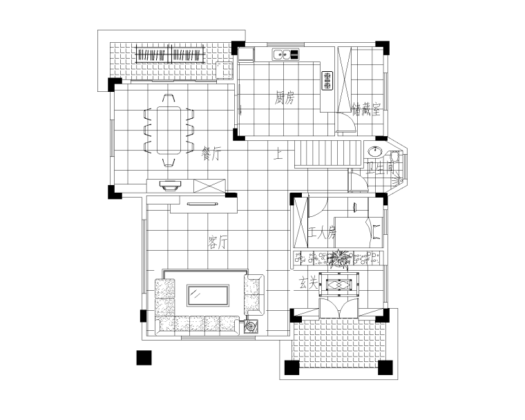 21套屋顶花园施工图（2）含室内CAD布局-4