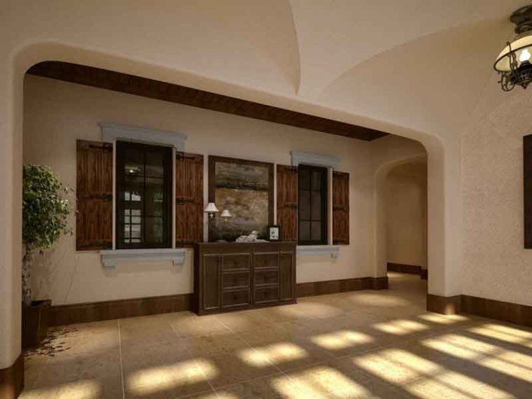 欧式大堂装修图片资料下载-古典欧式门厅3D模型下载