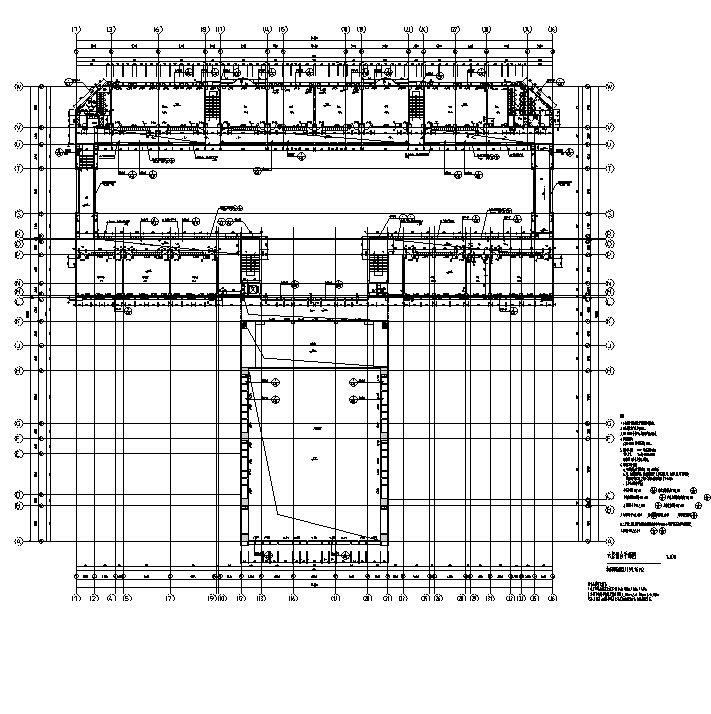 [深圳]六层框剪结构新建中学建筑施工图（含结构专业）-多层新中式风格塔式住宅建筑平面图