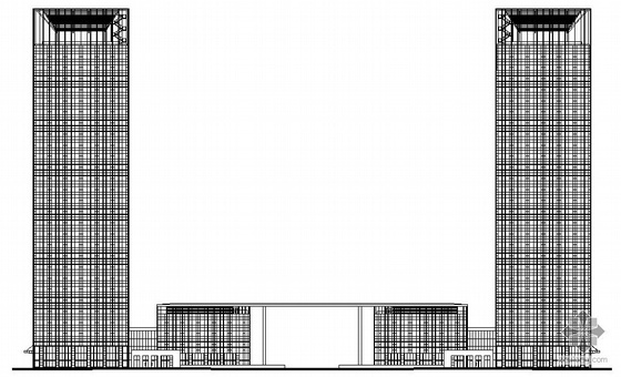 北川新城央企办公楼群工程资料下载-[南京市]新城某大厦建筑方案文本及施工图(带效果图)