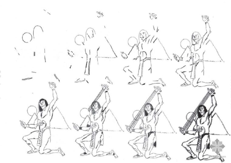 园林景观石头画法资料下载-[国外手绘系列]50个人物画法