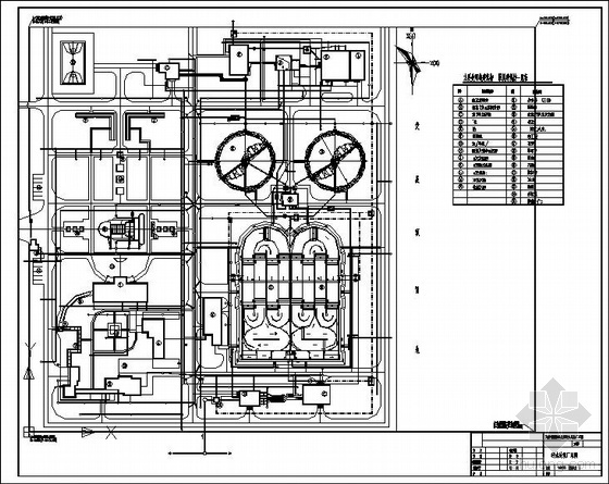 污水处理厂平面布置图.dwg资料下载-河南省洛阳市某污水处理厂平面图