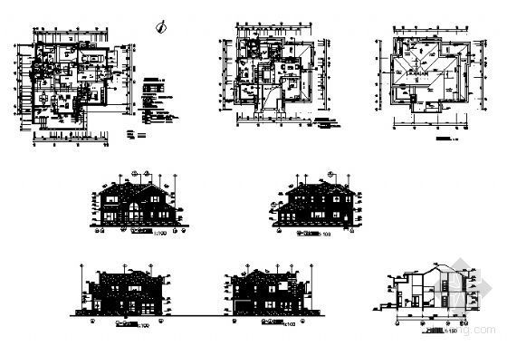 某二层美式别墅建筑方案图-4