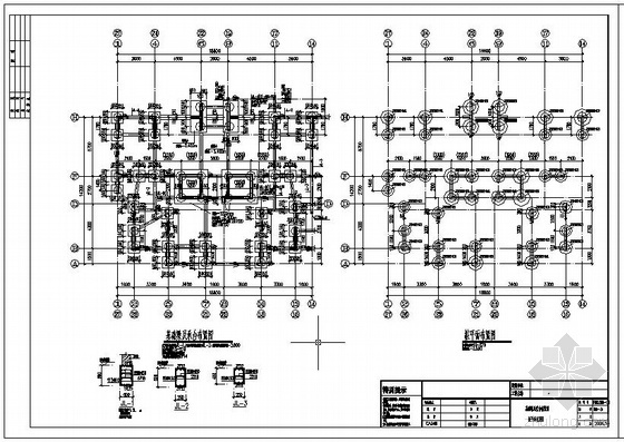 桩基础横系梁构造施工图资料下载-某别墅桩基础节点构造详图