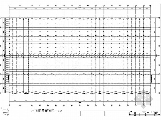 28米跨单层门式刚架结构厂房结构图-屋面檩条布置图 