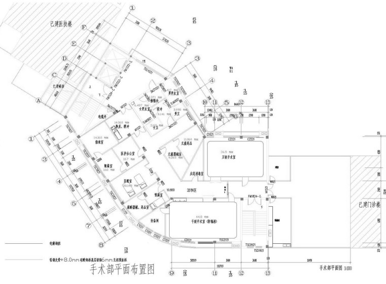 [浙江]医院洁净手术室机电全系统设计施工图（水暖电及装饰）-手术部平面布置图.jpg