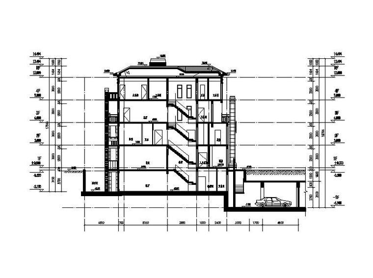 [山东]三层新中式风格叠拼及联排式别墅建筑施工图-三层新中式风格叠拼及联排式别墅建筑