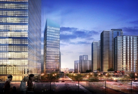 [南京]城市片区规划及单体建筑设计方案文本-城市片区规划及单体建筑效果图