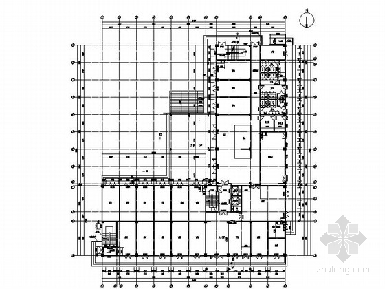 [江苏]17层现代风格商务酒店设计施工图-17层现代风格商务酒店设计平面图 