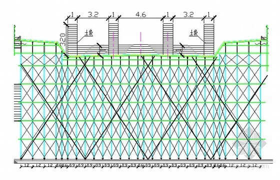 [省级工法]波形钢腹板组合体内外预应力混凝土箱梁施工工法63页-底板支架预压加载 