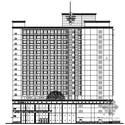 建筑设计图纸扩初资料下载-[海滨]某十七层酒店建筑设计方案扩初图