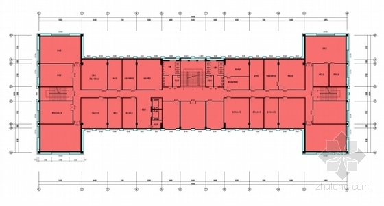 [山东]7层行政办公楼建筑设计方案文本-办公楼平面图