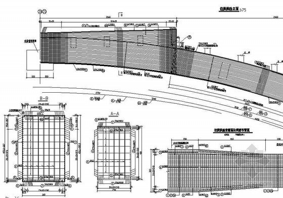 120米的系杆拱资料下载-380m中承式钢管混凝土系杆拱桥边拱拱肋配筋节点详图设计