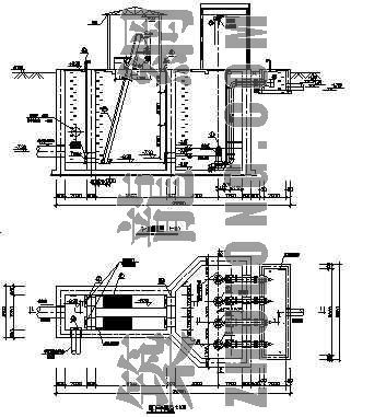污水厂平面构筑物图资料下载-某污水处理厂及配套管网工程平面图