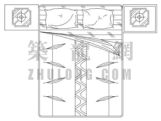 6层圆形建筑平面方案资料下载-床平面6