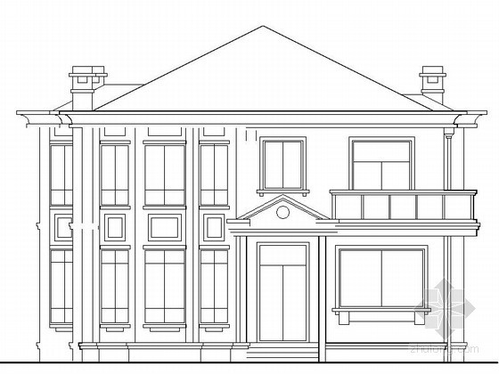 欧式二层别墅的图纸资料下载-某二层欧式别墅建筑扩初图