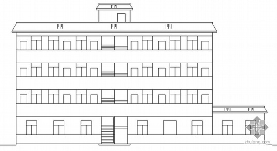 4层宿舍建筑资料下载-某四层宿舍建筑方案扩初图