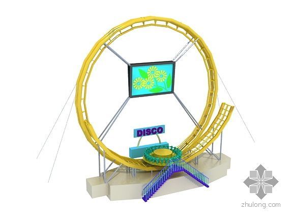 迪斯尼游乐园3d模型资料下载-娱乐设施