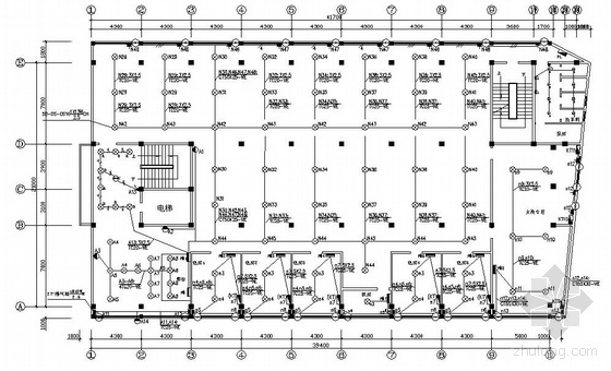 二层彩钢板房施工图资料下载-某二层网吧强电施工图.