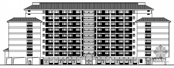 南京医院平面资料下载-[南京市]某九层医院建筑方案图
