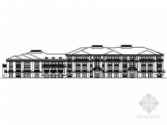 某七层古典风格资料下载-某四层欧式新古典风格花园洋房建筑方案图