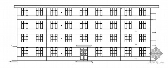 12层宿舍建筑图资料下载-某四层宿舍楼建筑方案图