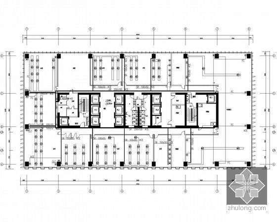[广东]超高层甲级写字楼电气施工图纸130张（知名设计院）-二十九层综合布线平面图