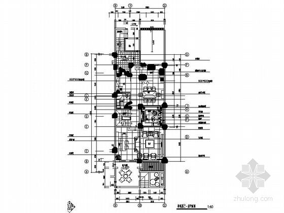现代风格排屋住宅建筑资料下载-现代风格三层联排别墅样板房装修设计施工图