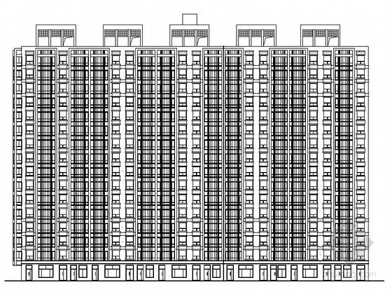 单坡连廊建筑施工图资料下载-某十六层连板住宅楼建筑施工图