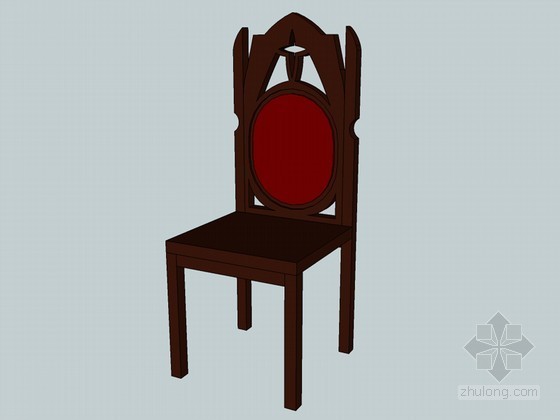 时尚休闲椅子su资料下载-欧式椅子SketchUp模型下载
