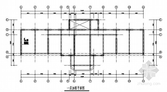 L型教学楼设计平面图资料下载-三层砖混教学楼加固结构施工图（7度设防）