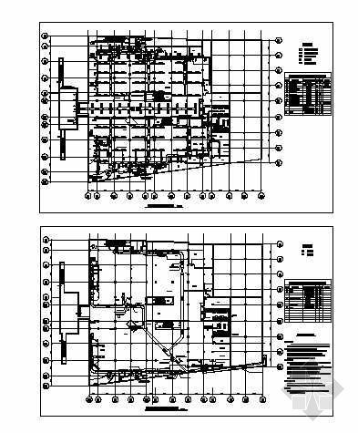 唐山美食城设计施工图资料下载-某美食城空调风平面图