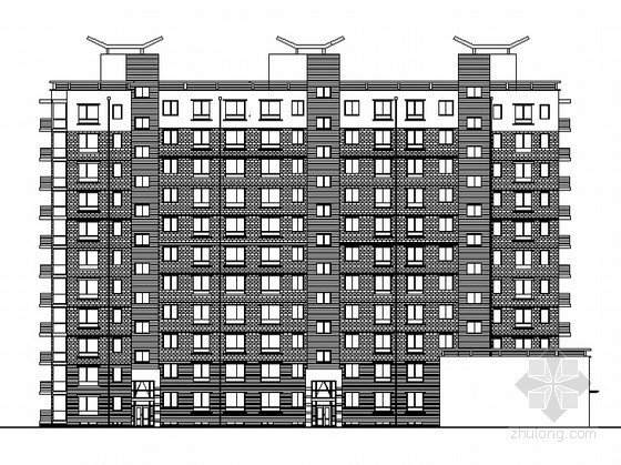底商住宅楼总图资料下载-某十一层商业住宅楼建筑施工图（某知名设计院设计）