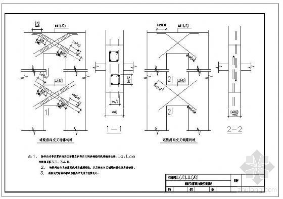 构造(面) 滑坡特征资料下载-剪力墙连梁LL(JC)、LL(JG)斜向交叉暗撑构造和斜向交叉钢筋构造