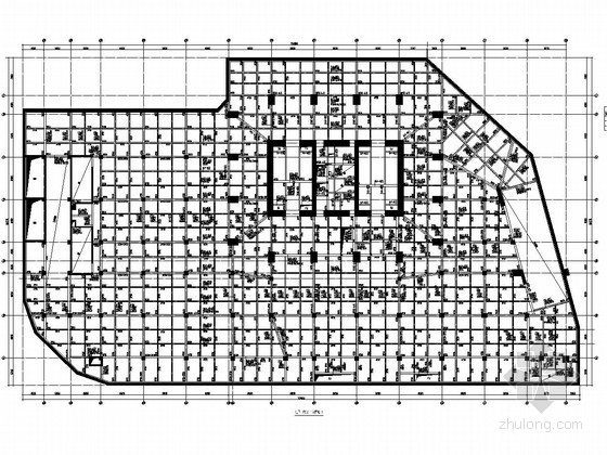 [广东]75层（含钢结构伸臂桁架）型钢混凝土框架核心筒结构超高层综合楼结构施工图（330米）-地下 3层梁平面配筋图 