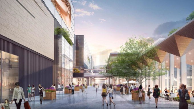 [广东]国际商业中心项目商业空间设计（100%方案设计汇报）-多层次的广场建筑空间1