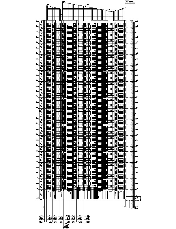 [上海]超高层8栋住宅楼楼及地下室建筑施工图（含全专业图纸）-超高层8栋住宅楼楼及地下室建筑施工图（含全专业图纸）