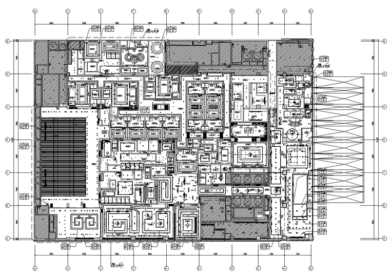 CCD-青岛艾美酒店  施工图+效果图-三层天花投影平面图