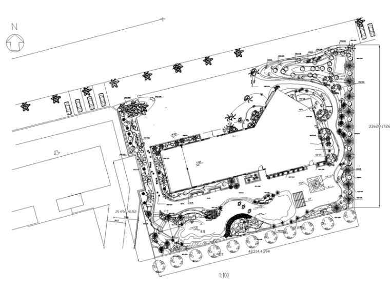 江南悦示范区新中式景观资料下载-某居住区示范区样板房景观方案设计CAD施工图纸
