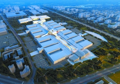 国际科技产业园规划方案资料下载-新国展二三期规划方案出炉 总建筑面积185万平方米
