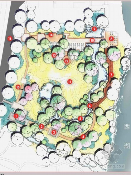 室外景观设计方案资料下载-[杭州]宾馆室外环境景观设计方案