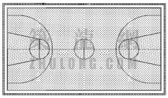 室内篮球场CAD资料下载-篮球场施工详图
