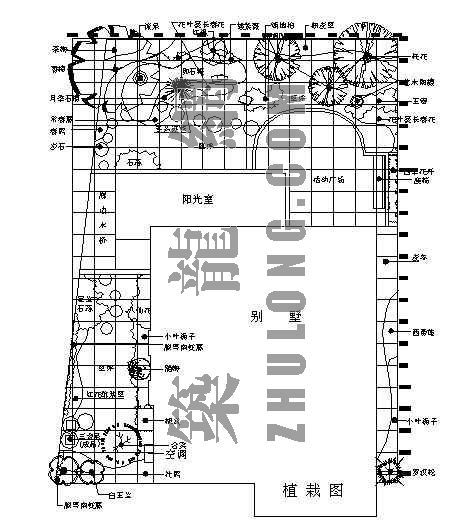 庭院景观水电图资料下载-某别墅庭院景观绿化全套施工图