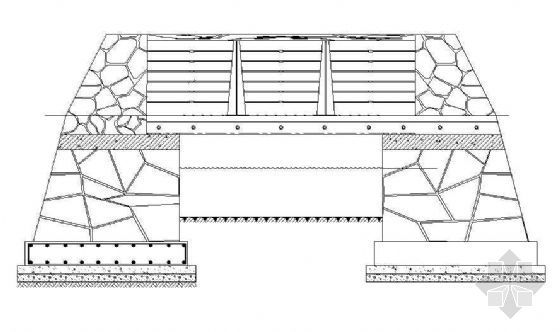 钢铁景观桥效果图资料下载-钢木景观桥平立面图