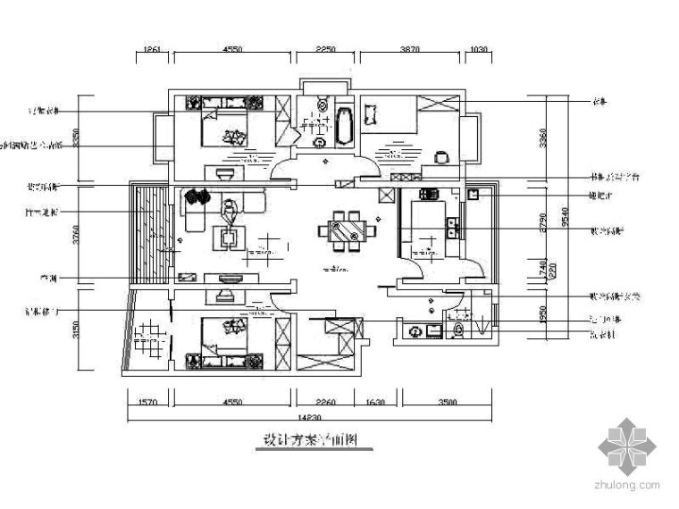 三室二厅dwg资料下载-现代风格三室二厅装修图（含实景）
